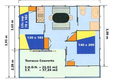 Plan cottage 6 places - Agrandir l'image 3 sur 3, fenêtre modale
